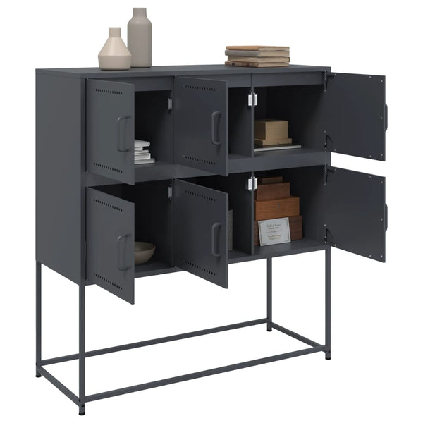 Anthrazit Stahl Sideboard 100,5 cm