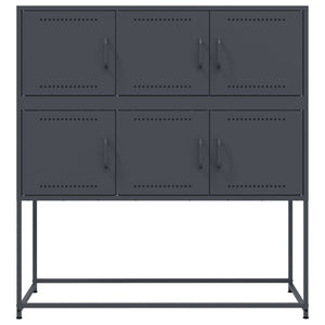 Anthrazit Stahl Sideboard 100,5 cm