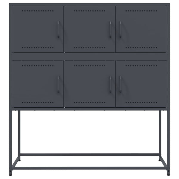 Anthrazit Stahl Sideboard 100,5 cm