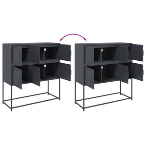 Anthrazit Stahl Sideboard 100,5 cm