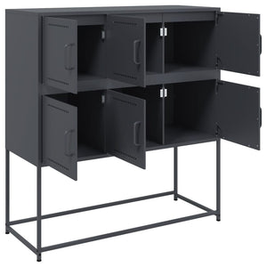 Anthrazit Stahl Sideboard 100,5 cm