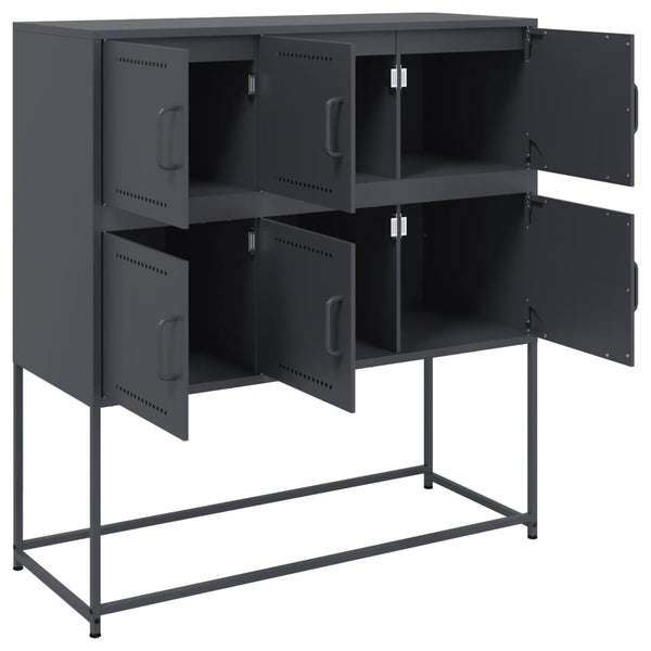 Anthrazit Stahl Sideboard 100,5 cm