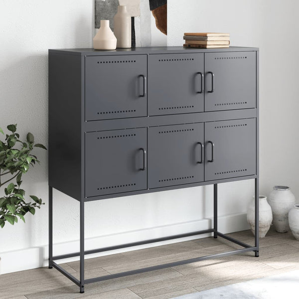 Anthrazit Stahl Sideboard 100,5 cm