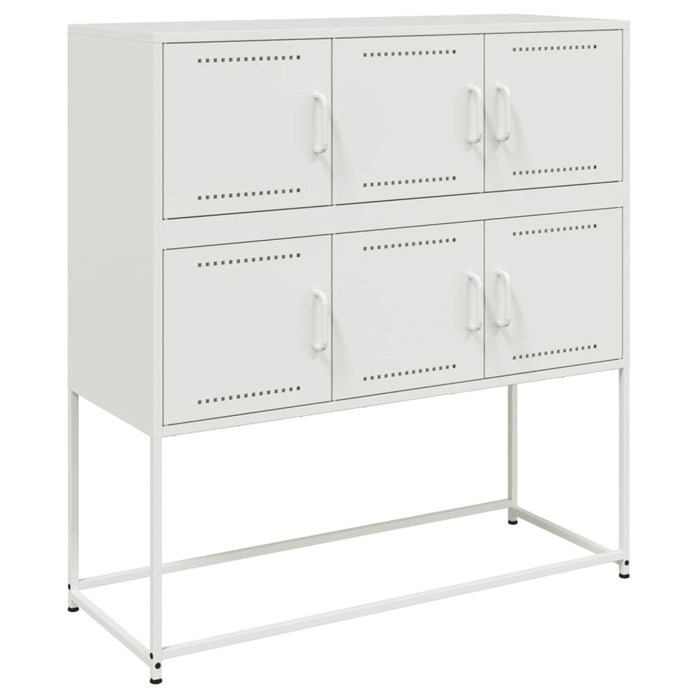 Weißes Stahl Sideboard, 100,5 cm
