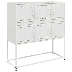 Weißes Stahl Sideboard, 100,5 cm