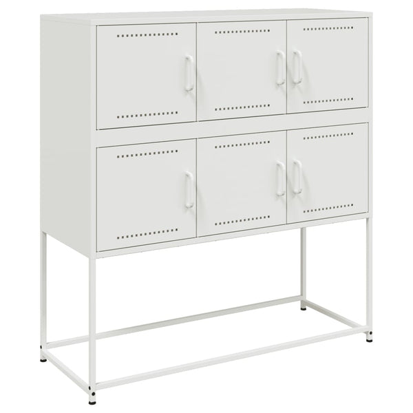 Weißes Stahl Sideboard, 100,5 cm