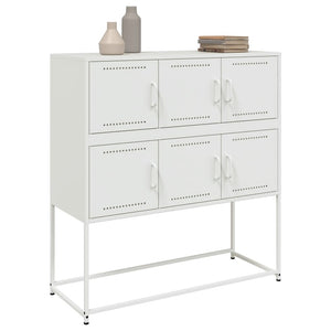 Weißes Stahl Sideboard, 100,5 cm