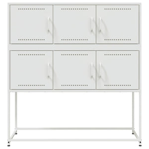 Weißes Stahl Sideboard, 100,5 cm