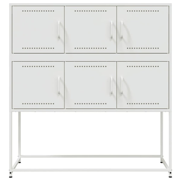 Weißes Stahl Sideboard, 100,5 cm