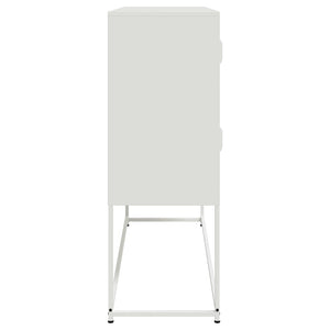 Weißes Stahl Sideboard, 100,5 cm