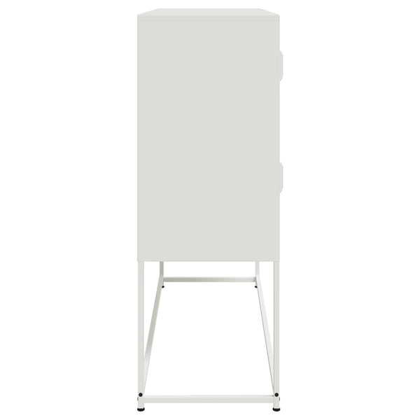 Weißes Stahl Sideboard, 100,5 cm