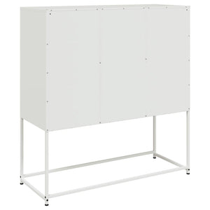 Weißes Stahl Sideboard, 100,5 cm