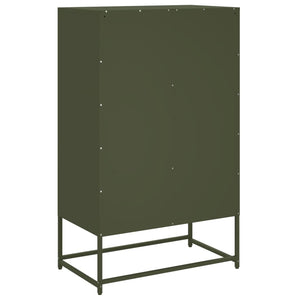 Olivgrünes Highboard aus Stahl, 68,5 cm