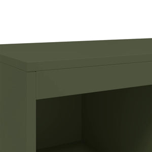 Olivgrünes Highboard aus Stahl, 68,5 cm