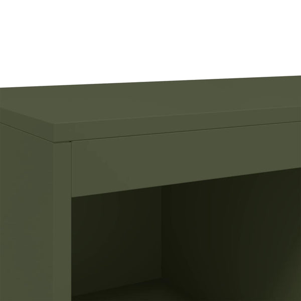 Olivgrünes Highboard aus Stahl, 68,5 cm