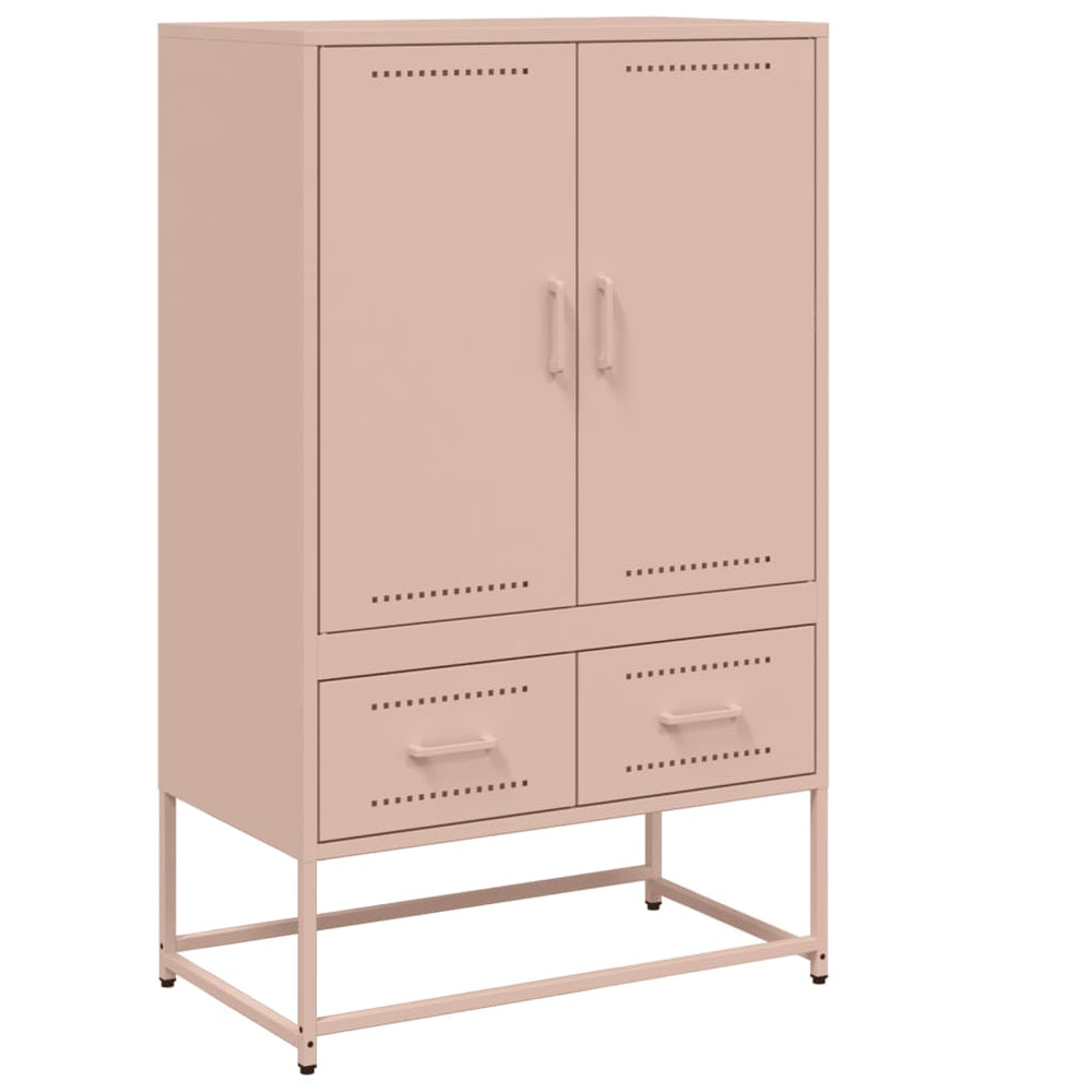 Rosa Highboard, 68 cm Stahl-Schrank