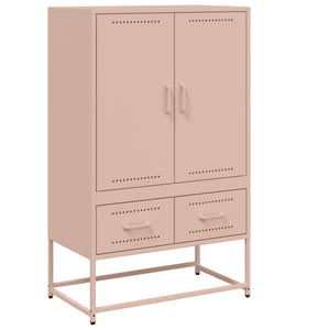 Rosa Highboard, 68 cm Stahl-Schrank