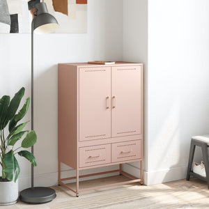 Rosa Highboard, 68 cm Stahl-Schrank