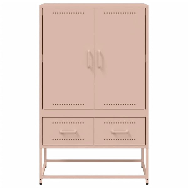 Rosa Highboard, 68 cm Stahl-Schrank