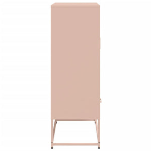 Rosa Highboard, 68 cm Stahl-Schrank