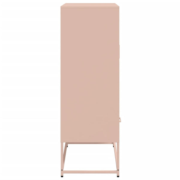 Rosa Highboard, 68 cm Stahl-Schrank