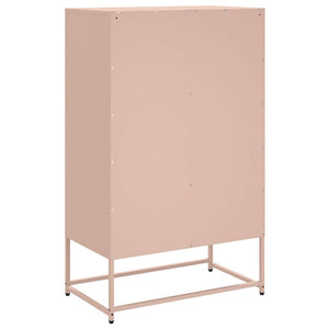 Rosa Highboard, 68 cm Stahl-Schrank