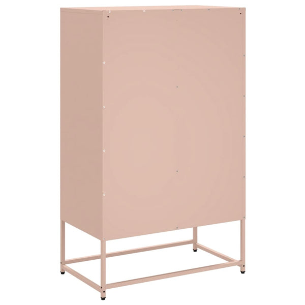 Rosa Highboard, 68 cm Stahl-Schrank