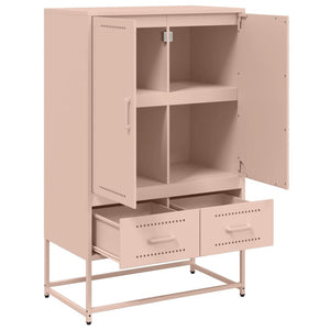 Rosa Highboard, 68 cm Stahl-Schrank