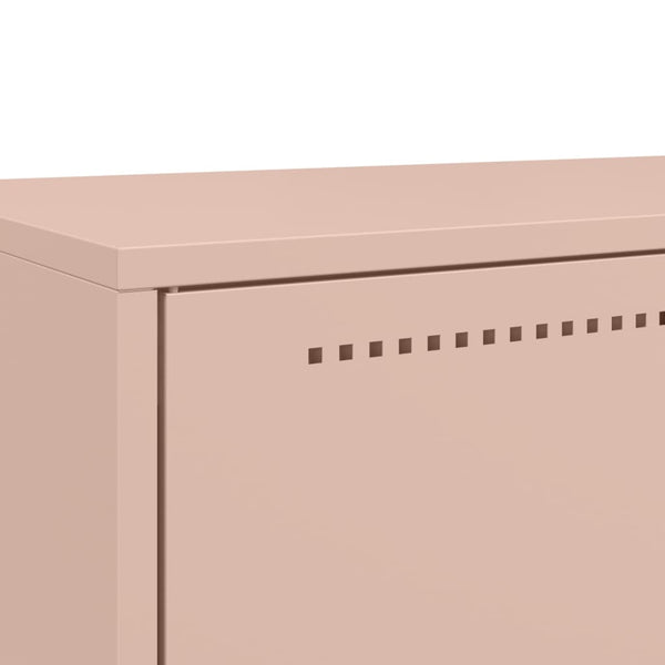 Rosa Highboard, 68 cm Stahl-Schrank
