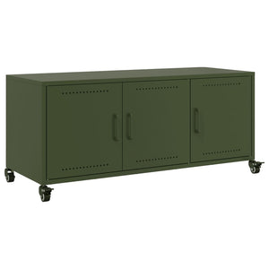 TV-Schrank Olivgrün Stahl 100,5 cm