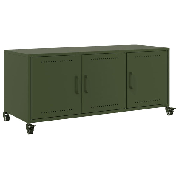 TV-Schrank Olivgrün Stahl 100,5 cm