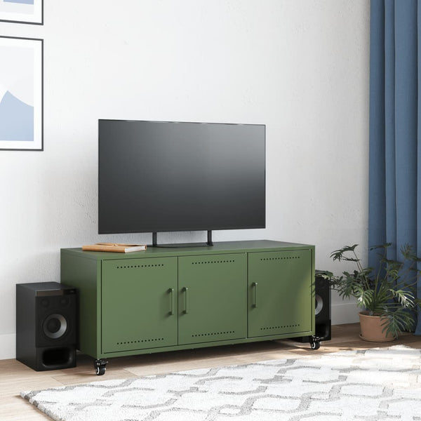 TV-Schrank Olivgrün Stahl 100,5 cm