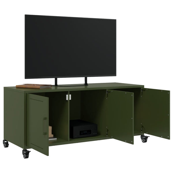 TV-Schrank Olivgrün Stahl 100,5 cm