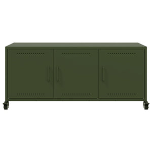 TV-Schrank Olivgrün Stahl 100,5 cm