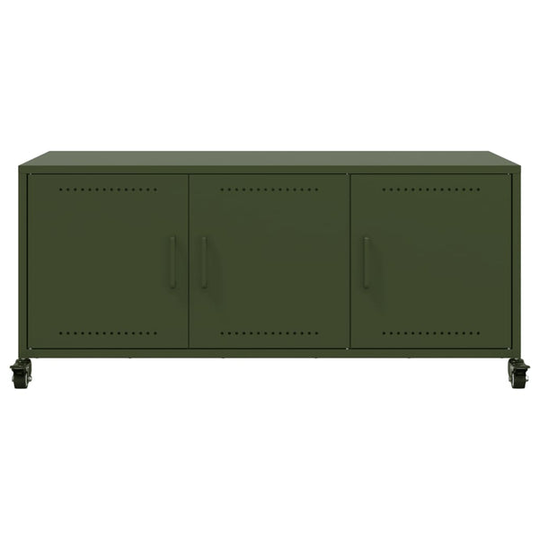 TV-Schrank Olivgrün Stahl 100,5 cm