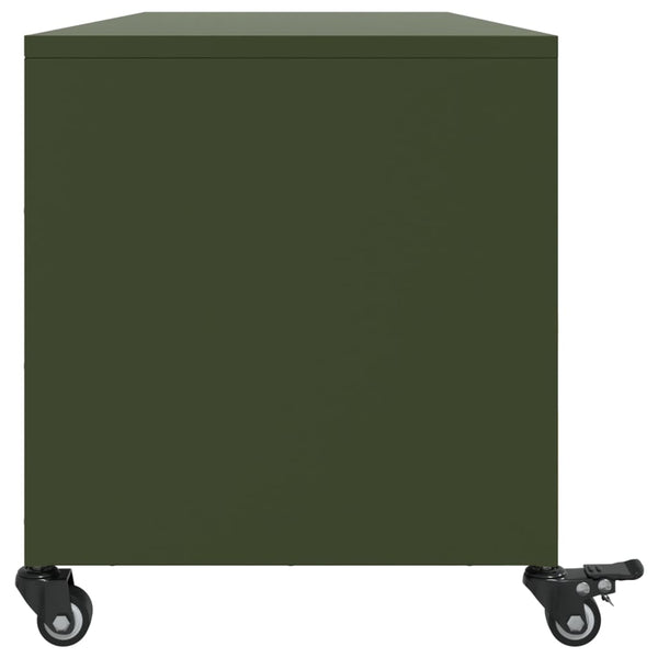 TV-Schrank Olivgrün Stahl 100,5 cm