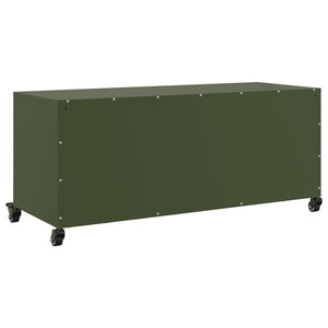 TV-Schrank Olivgrün Stahl 100,5 cm