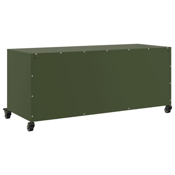 TV-Schrank Olivgrün Stahl 100,5 cm