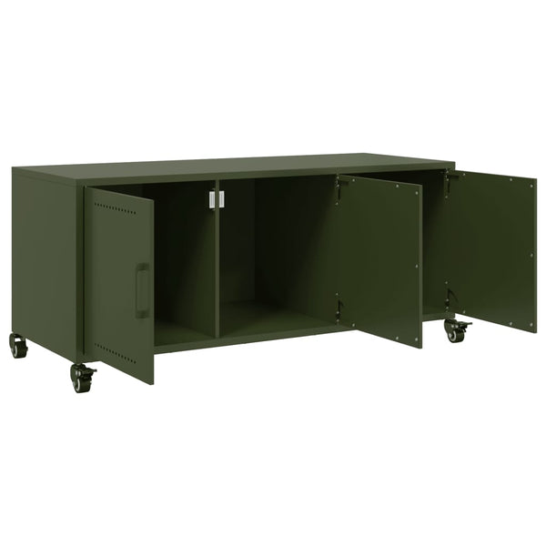 TV-Schrank Olivgrün Stahl 100,5 cm