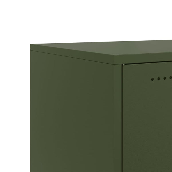 TV-Schrank Olivgrün Stahl 100,5 cm