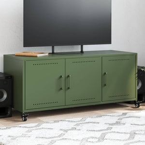 TV-Schrank Olivgrün Stahl 100,5 cm