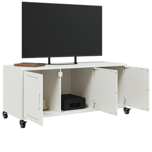 Weißer TV-Schrank aus Stahl, 100,5 cm