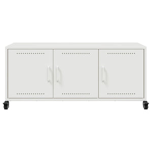 Weißer TV-Schrank aus Stahl, 100,5 cm