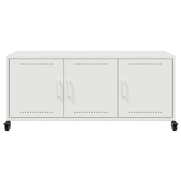 Weißer TV-Schrank aus Stahl, 100,5 cm
