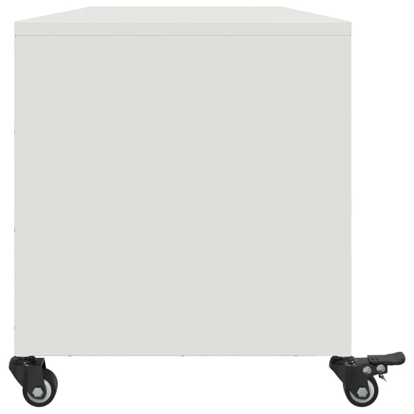 Weißer TV-Schrank aus Stahl, 100,5 cm