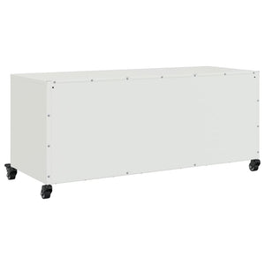 Weißer TV-Schrank aus Stahl, 100,5 cm