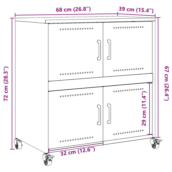 Rosa Sideboard Stahl, 68,5 cm