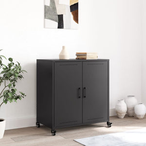 Schwarzes Stahl Sideboard 68 cm