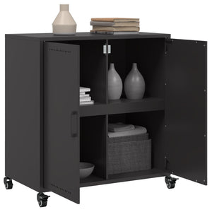 Schwarzes Stahl Sideboard 68 cm