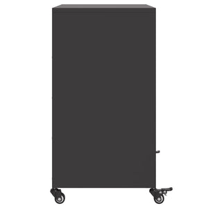 Schwarzes Stahl Sideboard 68 cm